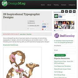 28 Inspirational Typographic Designs