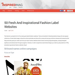 50 Fresh And Inspirational Fashion Label Websites
