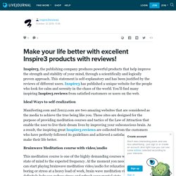 Make your life better with excellent Inspire3 products with reviews! : inspire3reviews — LiveJournal