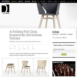 A Folding Felt Chair, Inspired By Old Serbian Textiles