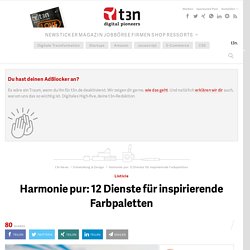 Harmonie pur: 12 Dienste für inspirierende Farbpaletten
