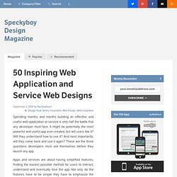 50 Inspiring Web Application and Service Web Site Designs