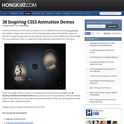Inspiring CSS3 Animation Demos
