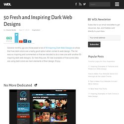 50 Fresh and Inspiring Dark Web Designs