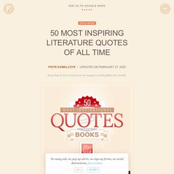 50 most inspirational quotes from books