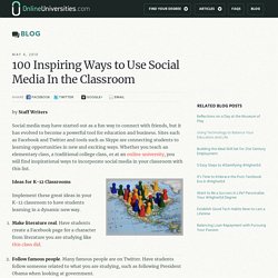 100 Inspiring Ways to Use Social Media In the Classroom