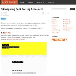 10 Inspiring Font Pairing Resources