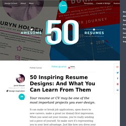 50 Inspiring Resume Designs: And What You Can Learn From Them