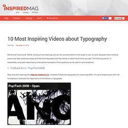 10 Most Inspiring Videos about Typography