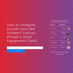 Check Instagram Accounts For Fake Followers