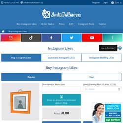 Buy Instagram Likes - 100% Active & Real $1.30