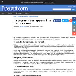 Instagram sees appear in a history class