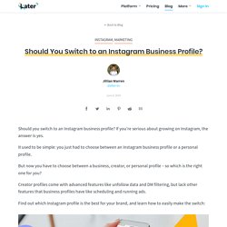 Should You Switch to an Instagram Business Profile? {INFOGRAPHIC}
