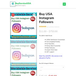 Buy USA Instagram Followers - BuyServiceUSA