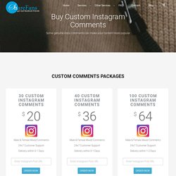 Buy Instagram Custom Comments From Real and Active User