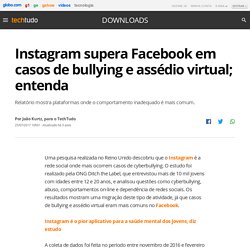 Instagram supera Facebook em casos de bullying e assédio virtual; entenda