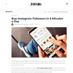 Buy Instagram Followers in 5 Minutes a Day - AtoAllinks