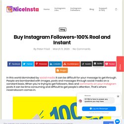 Buy Instagram Followers-100% Real and Instant