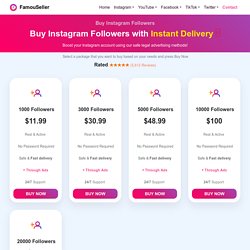 Buy Instagram Followers - 100% Real & Instant