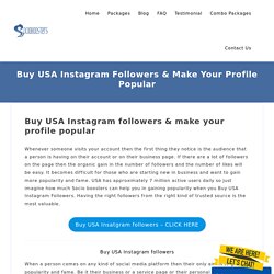 Buy USA Instagram followers to make your profile popular