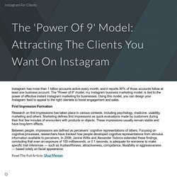 The 'Power Of 9' Model: Attracting The Clients You Want On Instagram