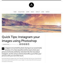 Quick Tips: Instagram your images using Photoshop