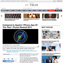 Instagram Is Apple's 'iPhone App Of The Year': iTunes Rewind 2011