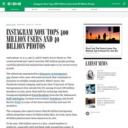 Instagram Now Tops 400 Million Users And 40 Billion Photos