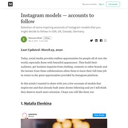 Instagram Models - top accounts to follow