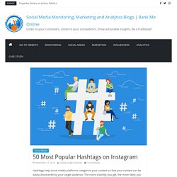 50 Most Popular Hashtags on Instagram