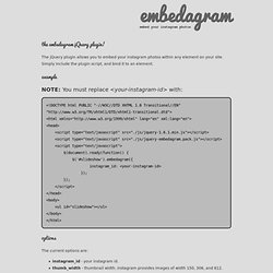 embed your instagram photos - embedagram