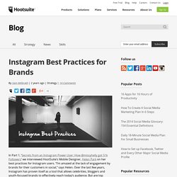 Instagram Best Practices for Brands - HootSuite Social Media Mgmt