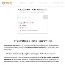 Instagram Profile Picture Viewer & Downloader [100% Free & High-Quality]