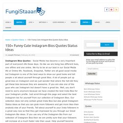 150+ Funny Cute Instagram Bios Quotes Status Ideas - FungiStaaan