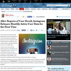 For the First Time, Instagram Releases Monthly Active User Data - Mike Isaac - Social