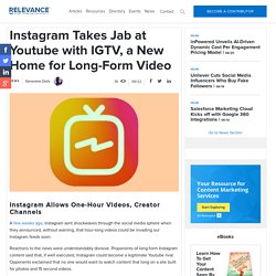 Instagram Takes Jab at Youtube with IGTV, a New Home for Long-Form Video