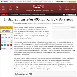 Instagram passe les 400 millions d'utilisateurs