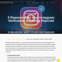 5 Reasons Why Your Instagram Verification Is Getting Rejected
