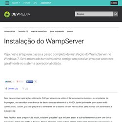 Instalação do WampServer