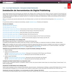 Digital Publishing Suite * Instalación de herramientas de Digital Publishing