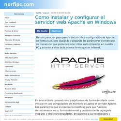 Como instalar y configurar el servidor web Apache en Windows