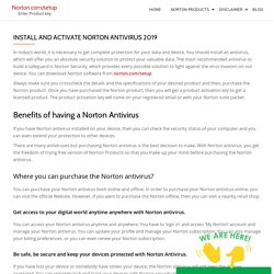 Install and Activate Norton Antivirus 2019