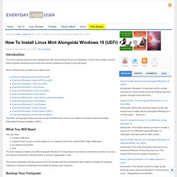 How To Install Linux Mint Alongside Windows 10 (UEFI)