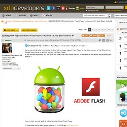 [GUIDE] [HOW-TO] Install Adobe Flash Player on Android 4.1 Jelly Bean