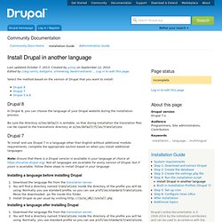 Install Drupal in another language