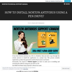 How to Install Norton Antivirus using a Pen drive?