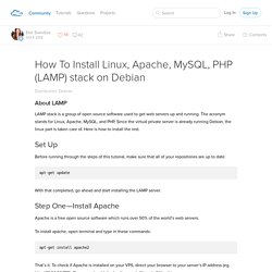 How To Install Linux, Apache, MySQL, PHP (LAMP) stack on Debian