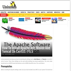 How To Install Apache Ant, Maven And Tomcat On CentOS 7/6.5