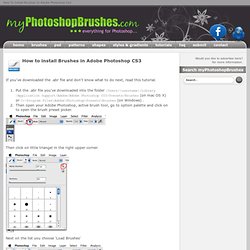 How to install Photoshop Brushes