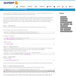Install SSL certificate on nginx with spdy and PFS